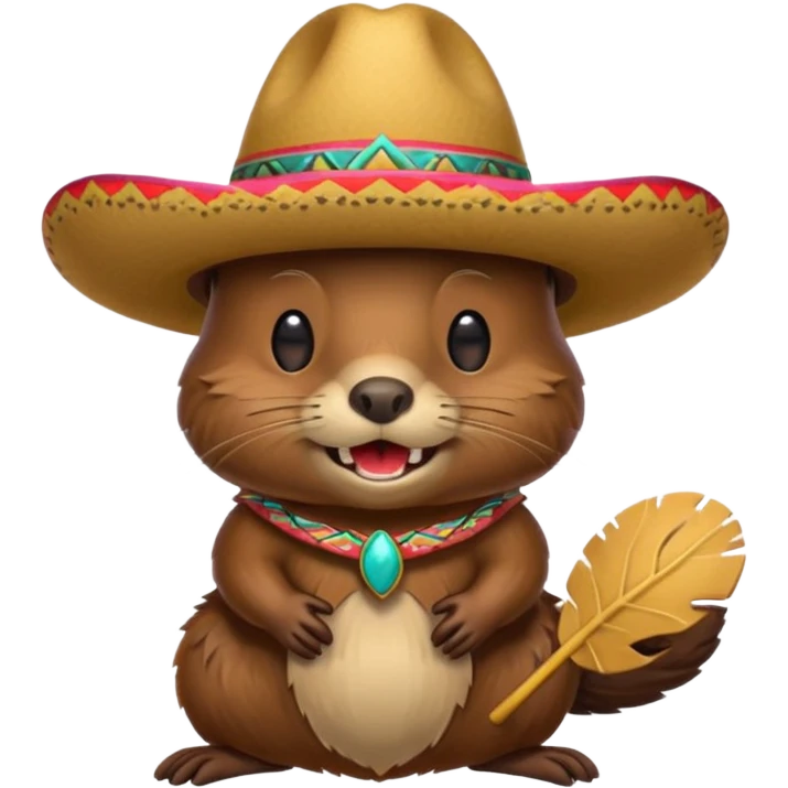 beaver wearing a sombrero  emoji