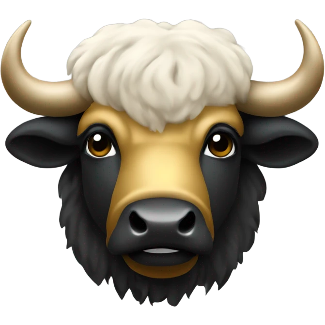 A black and gold Colorado buffalo emoji