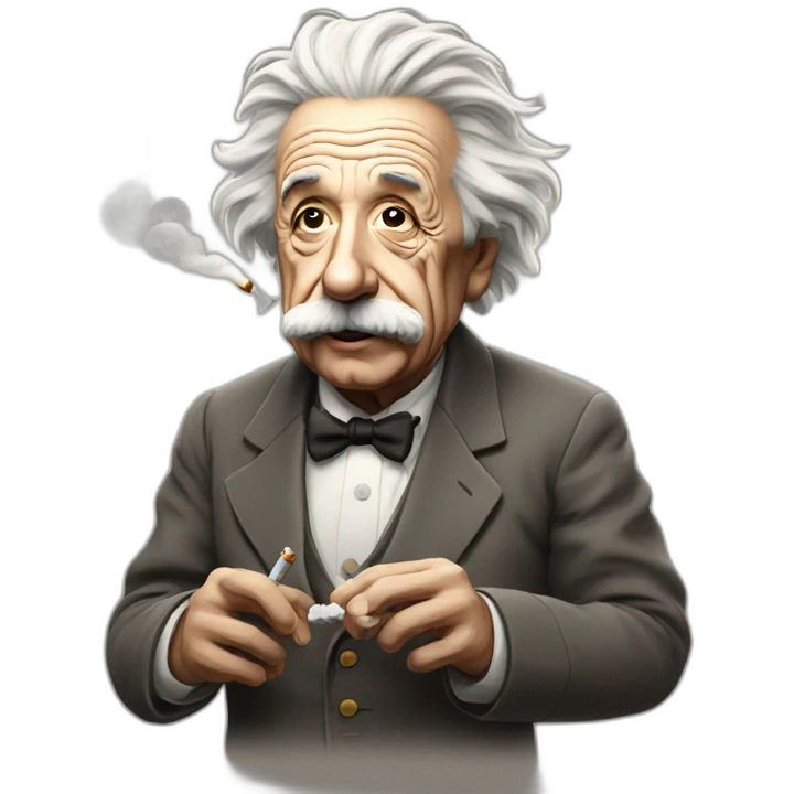 Einstein smoking emoji