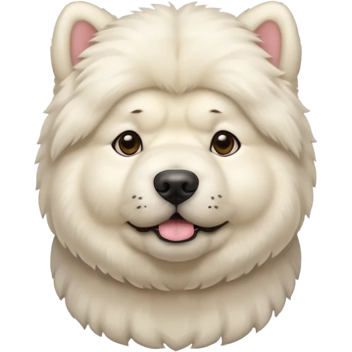 chow chow cute white dog Japanese  emoji