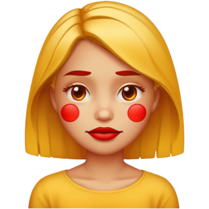 sunburned girl frowning emoji emoji