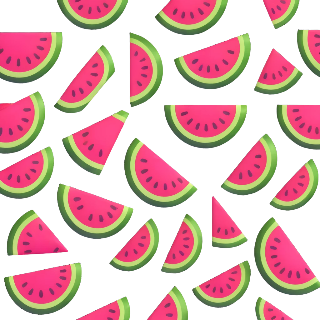 watermelon with tiger stripes emoji