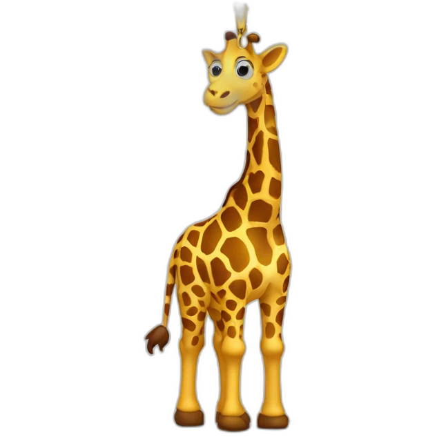 standind giraffa with christian necklace emoji