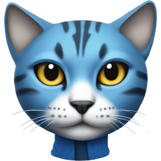 A cat selling blue substance gangster style  emoji