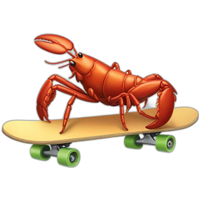 lobster on a skateboard emoji