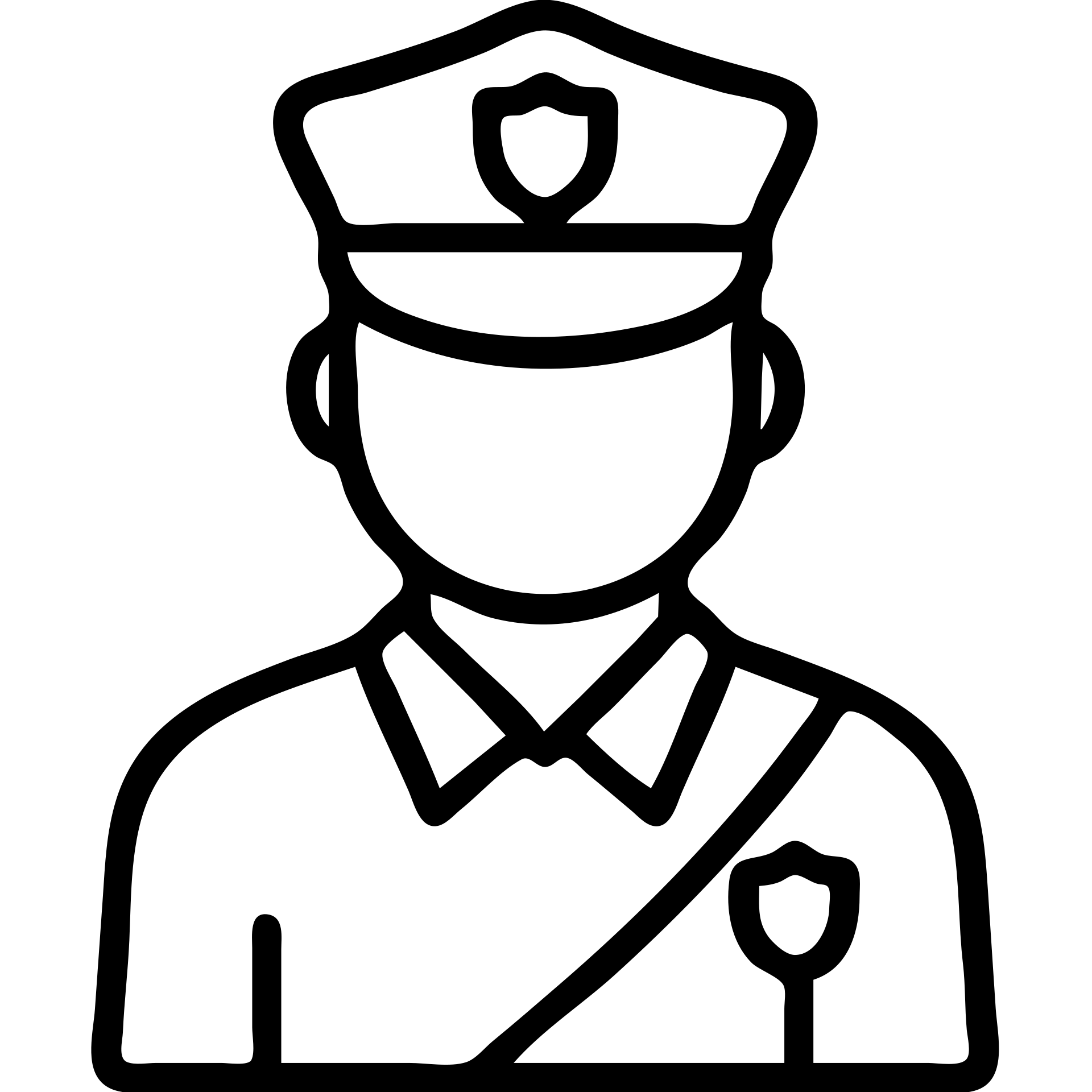 policeman icon, minimal outline emoji