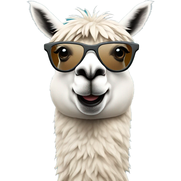 Llama con gafas emoji