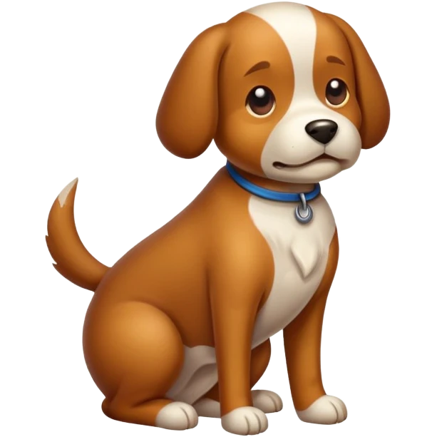Dog pooping emoji