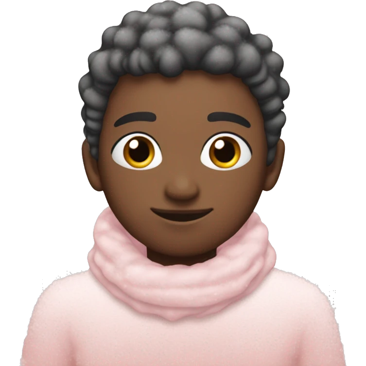 Pastel pink Christmas snow global  emoji
