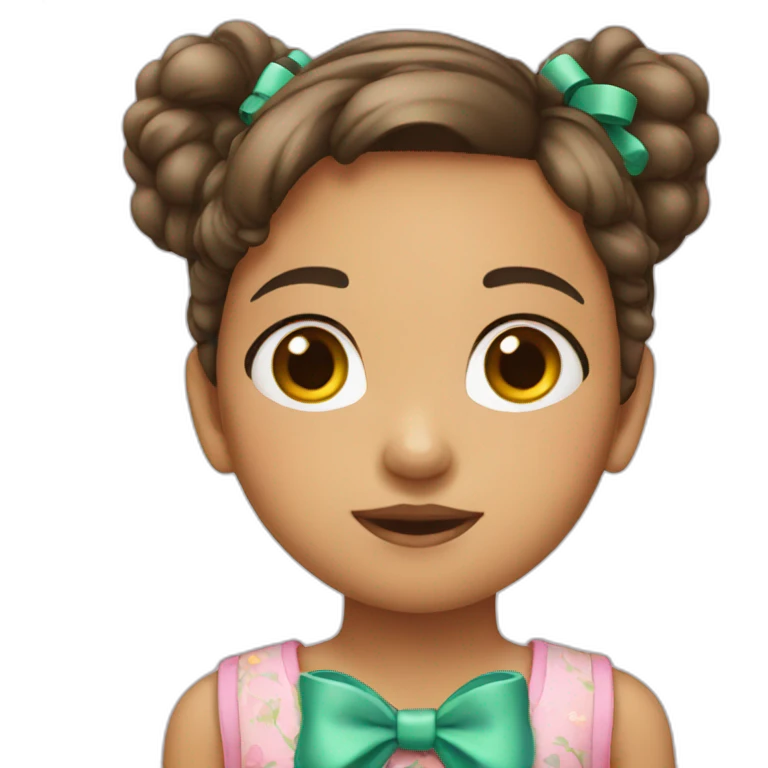 Girl with bow emoji