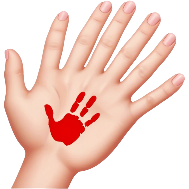 Butt cheek with red hand print that’s appropriate  emoji