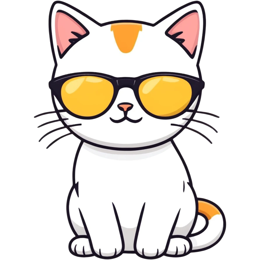 Cat with sunglasses emoji