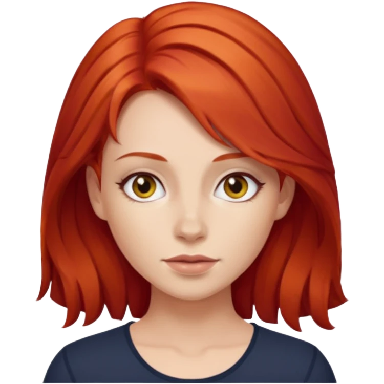 Red hair woman emoji