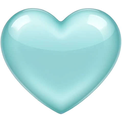 Pastel aquamarine heart emoji