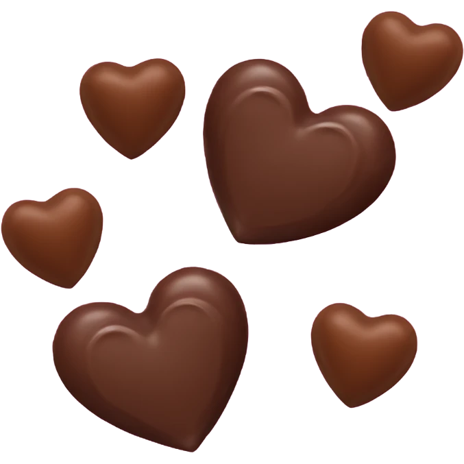 2 heart shaped chocolates emoji