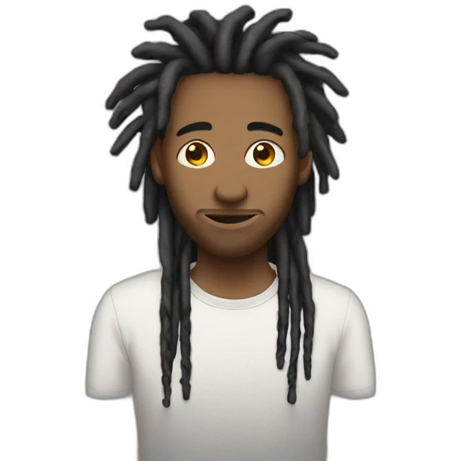 american guy with dreads emoji