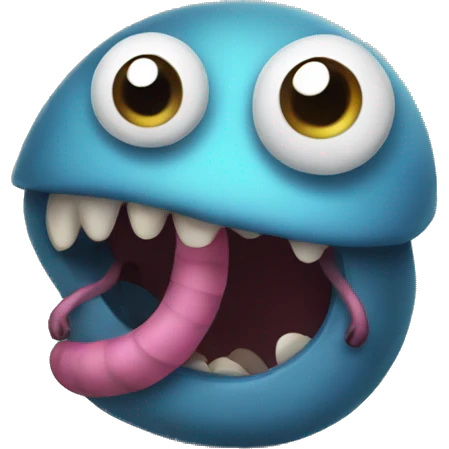 anxiety worm emoji
