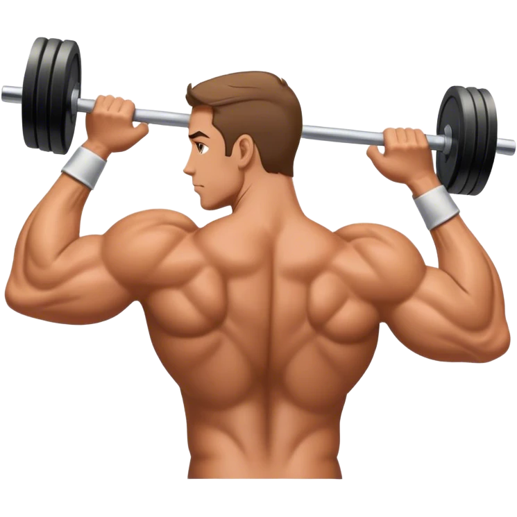 bodybuilder upper-back row exercise emoji