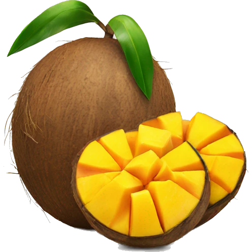 coconut and mango  emoji