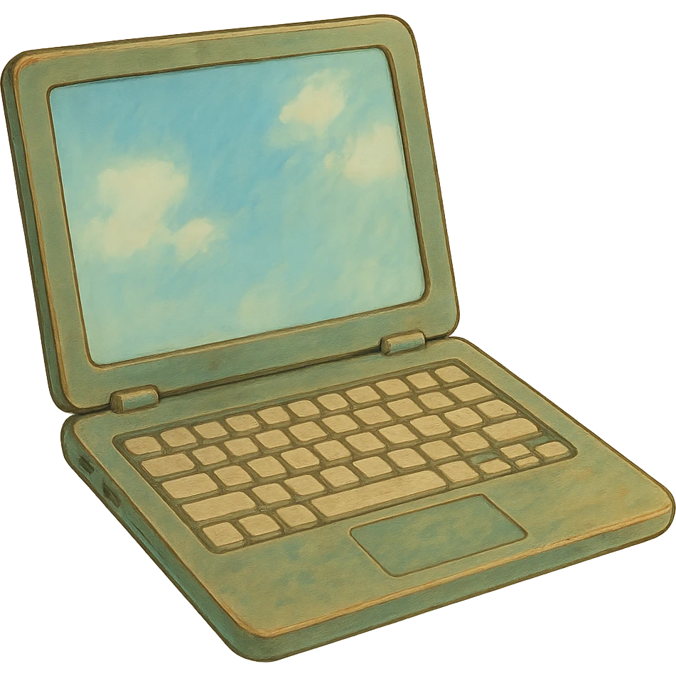 ghibli style laptop emoji