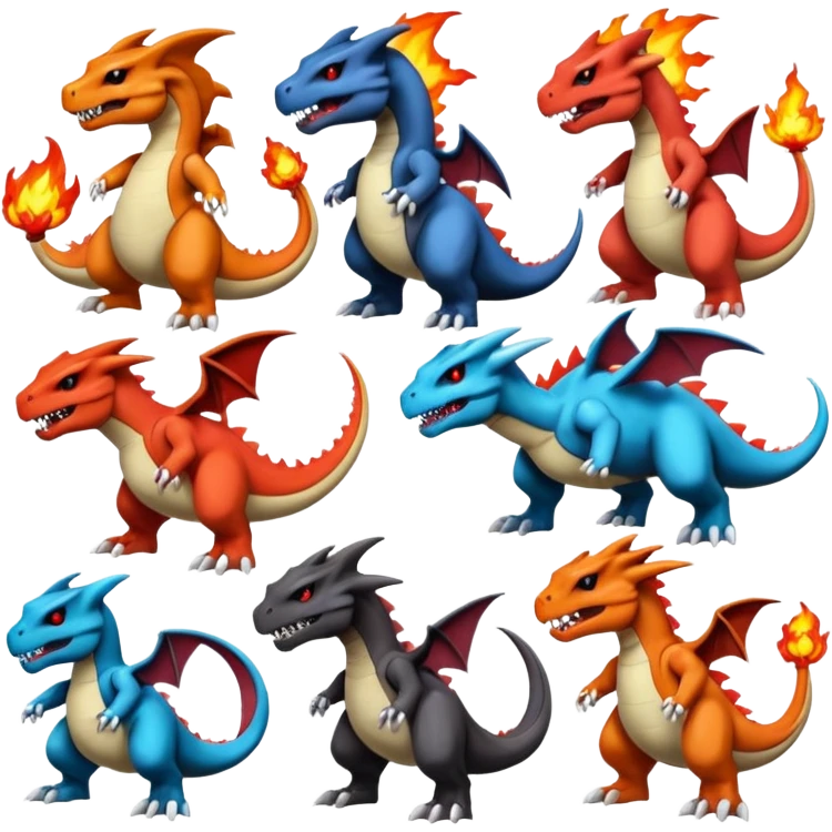 Futuristic Marowak-Charizard-Charmeleon-Duskull-Darkdramon-fusion emoji