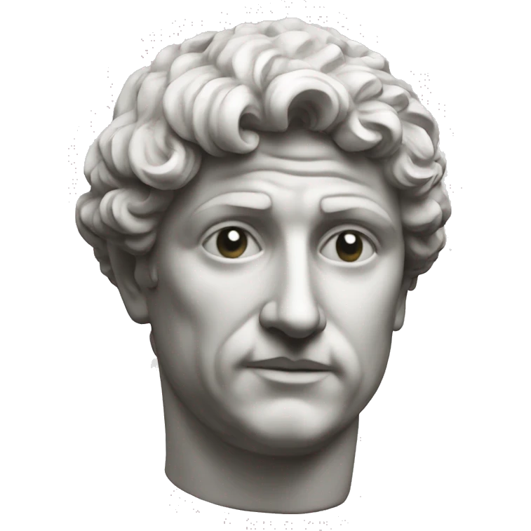 italian statue doing emoji