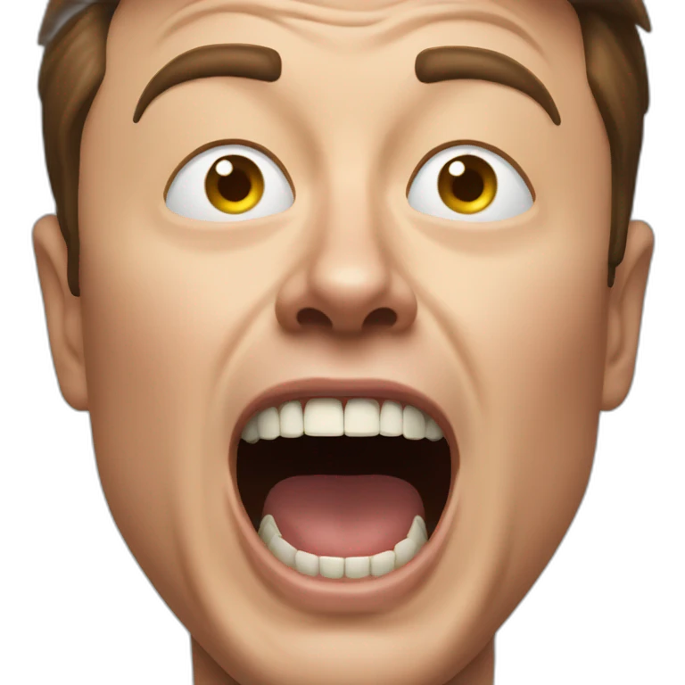 Screaming Elon musk emoji