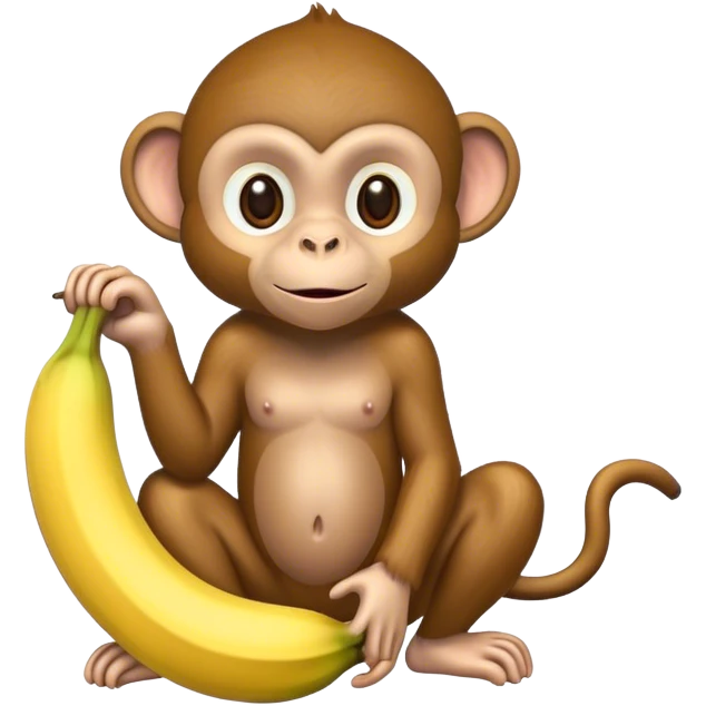 monkey with banana emoji