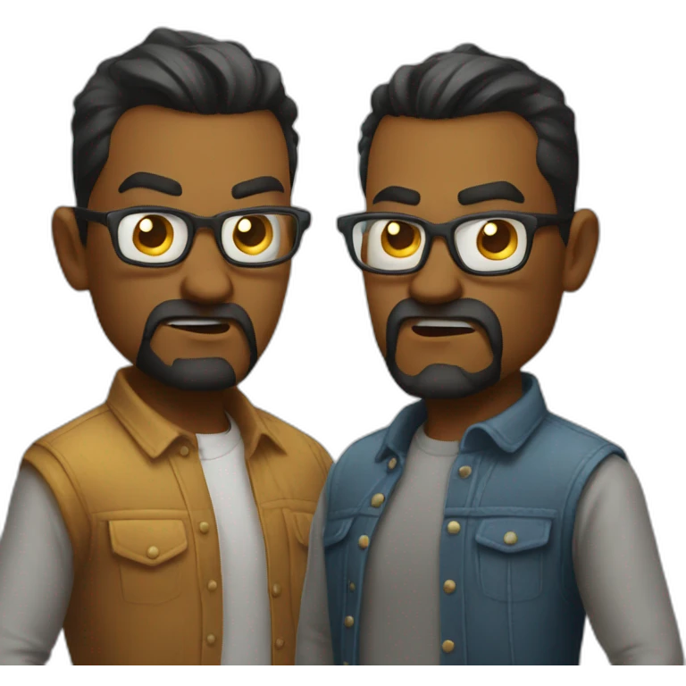 designer and developer both angry at each other emoji