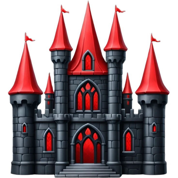 Dark Castle with the colors red and black, it should not look cartony emoji