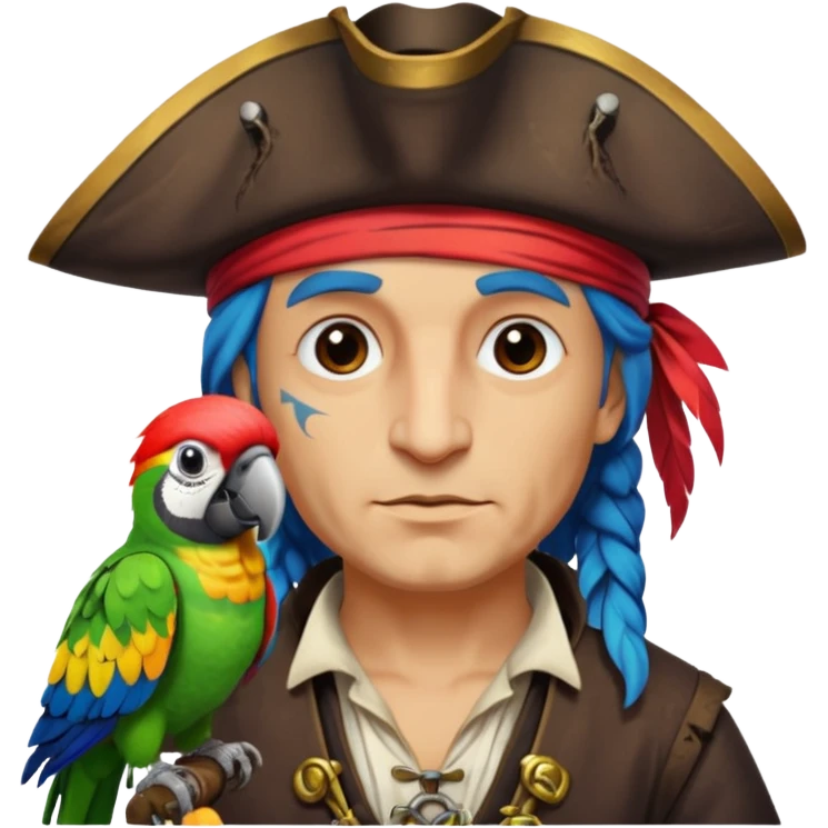 pirate and parrot emoji