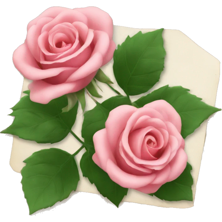 postcard with roses  emoji