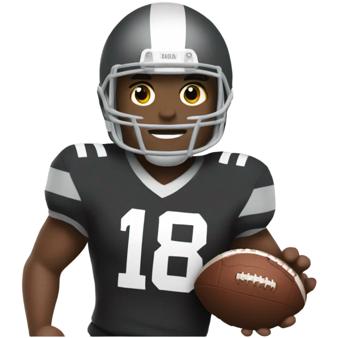 Raider with a football emoji