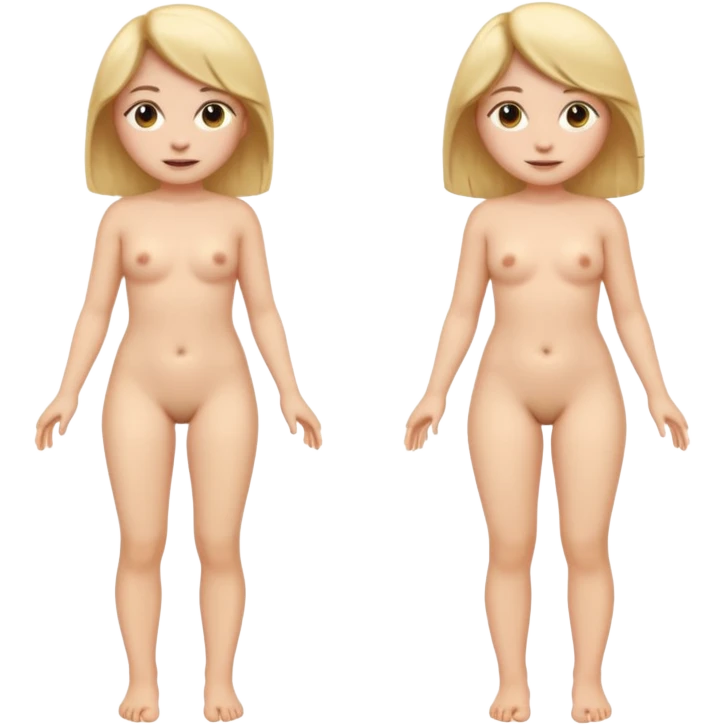full body nude girl emoji with realistic hair emoji