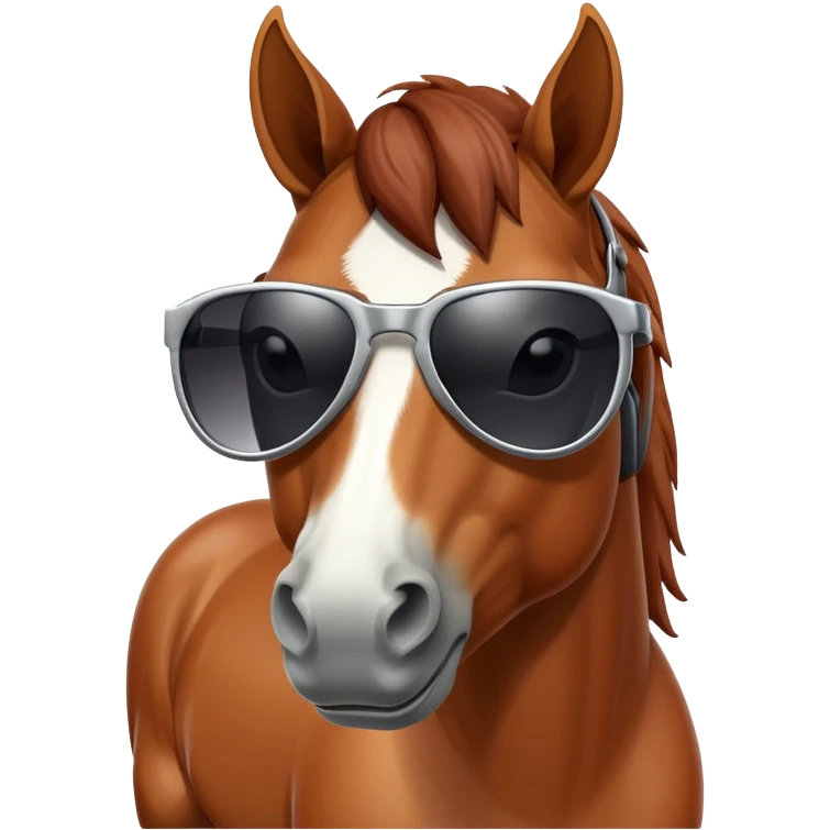 Horse with sunglasses emoji