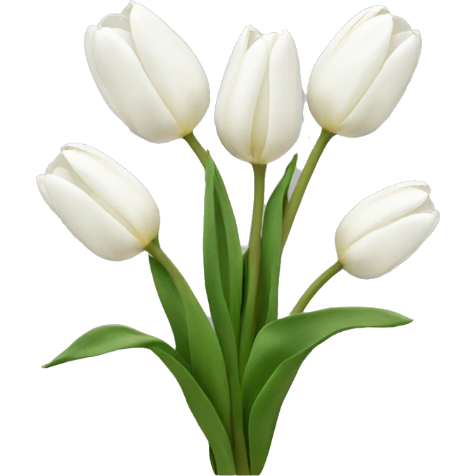 White tulips emoji
