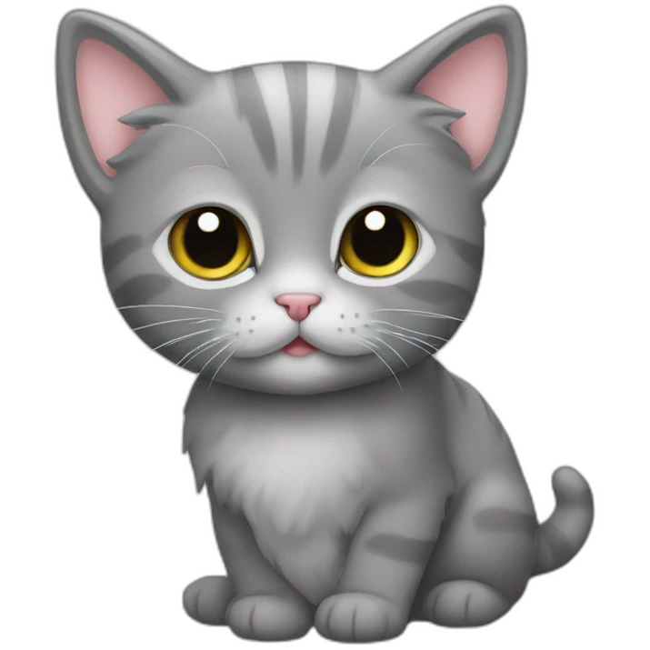Chaton gris  emoji