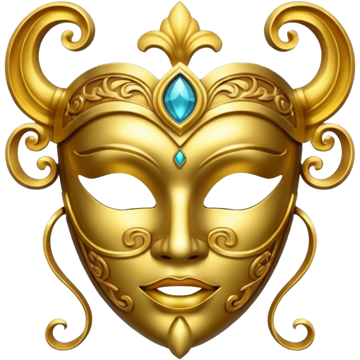 gold mask  emoji
