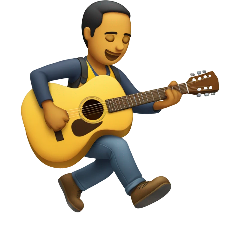 Colombiano tocando guitarra emoji