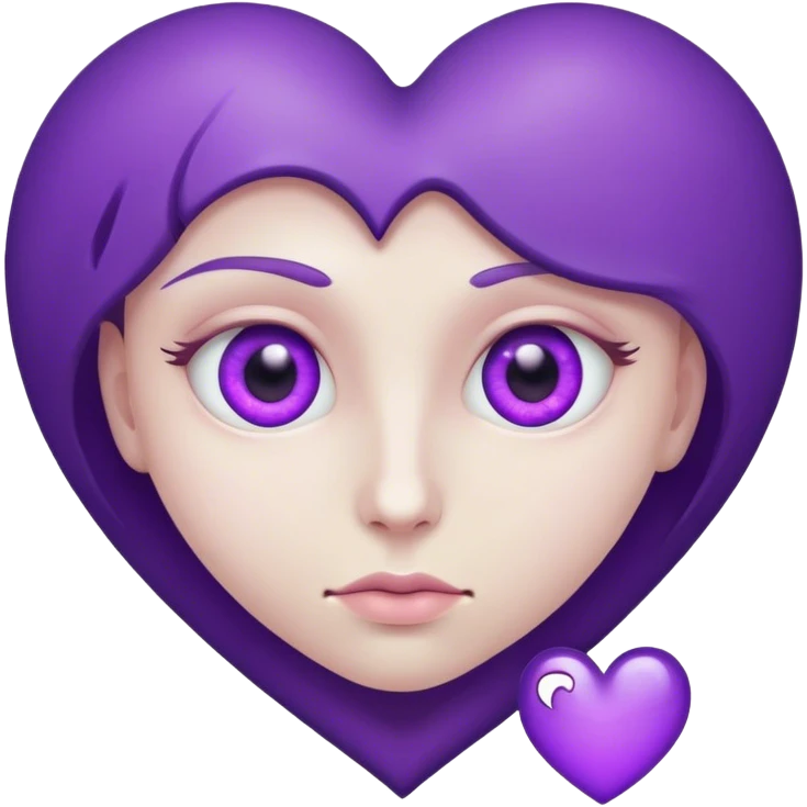 One eye inside purple heart  emoji