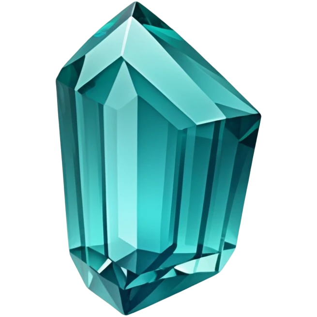 Faceted indicolite tourmaline with teal-blue hue and brilliant cut emoji