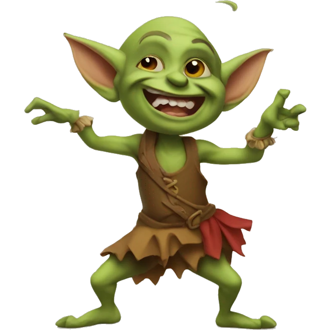 Goblin doing the marachelles emoji