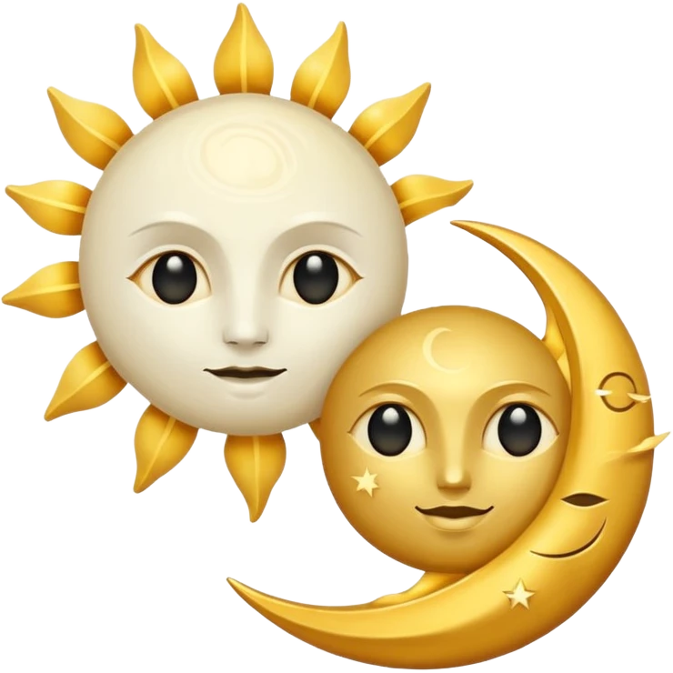 Sol y luna emoji