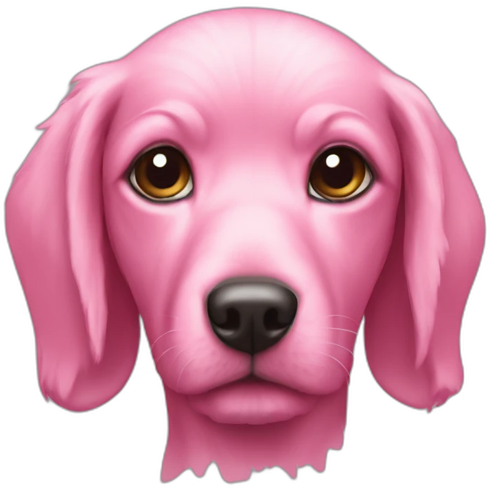 Pink dog’s tag emoji