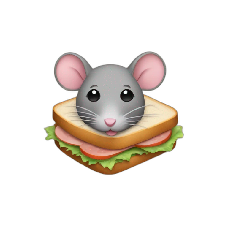 rat in a sandwich emoji