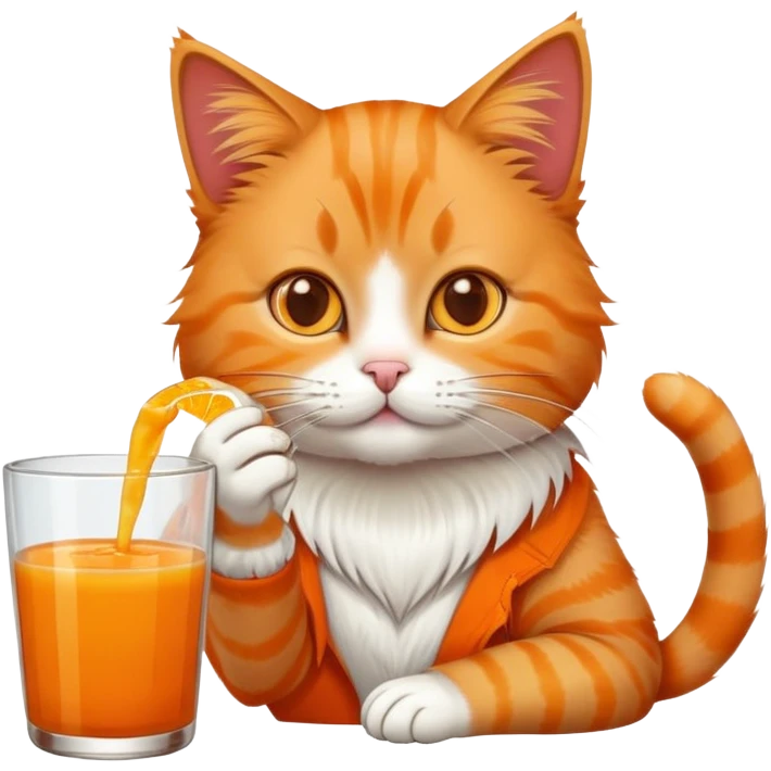 gatto che beve un succo emoji