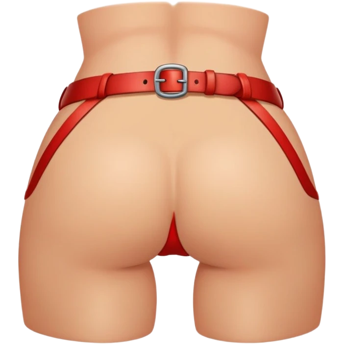 belt spanking a butt, emoji style emoji