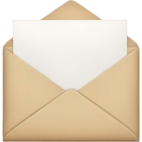 beige envelope with letter emoji