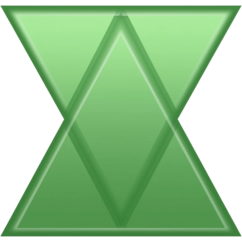 Only Down triangle in green colour emoji