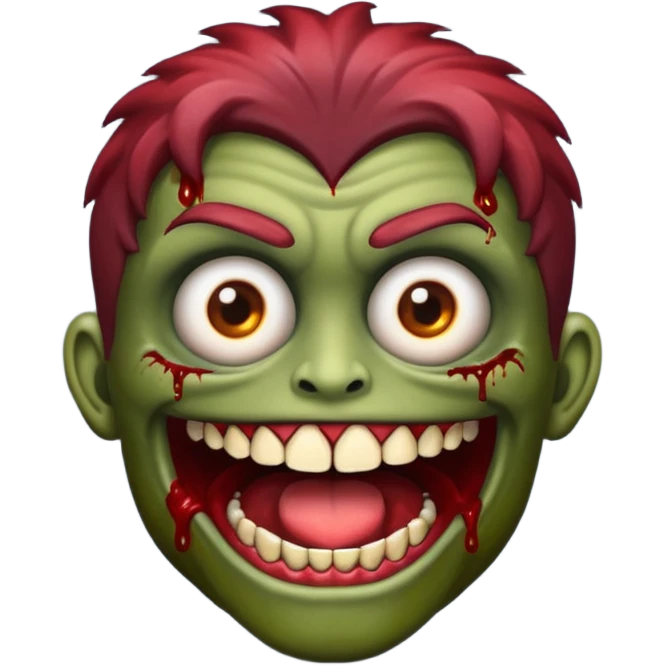Faça um emoji de uma zumbi com o cabelo loiro escuro emoji